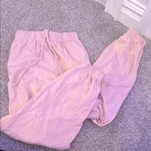 Garage Pink Track Pants Relaxed Fit Joggers